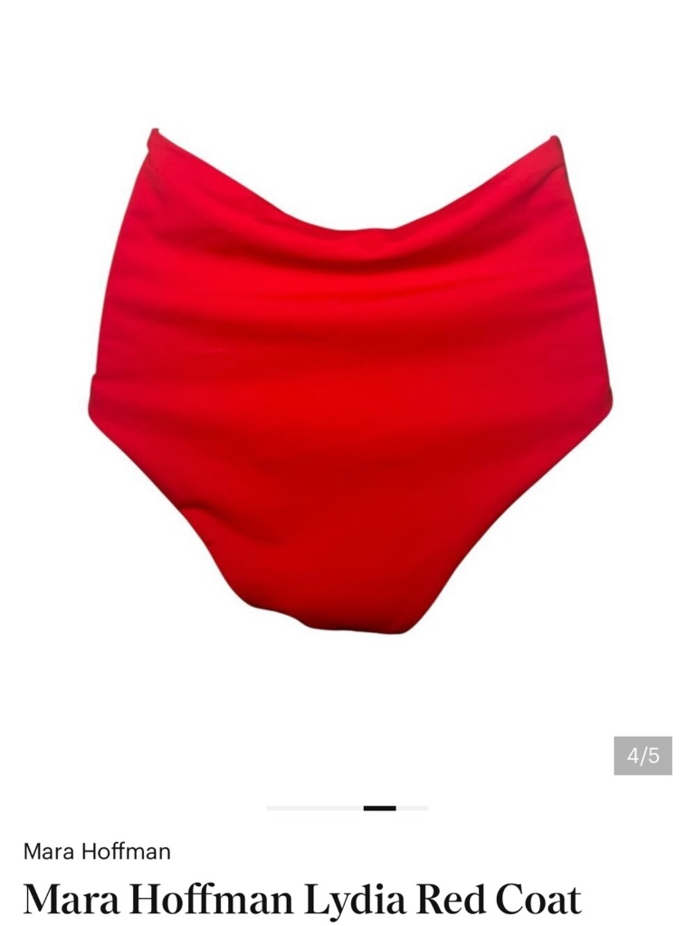 Mara Hoffman Vibrant Red High-Waist Bottom